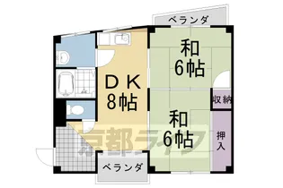 京都府京都市西京区桂芝ノ下町【マンション】の間取り
