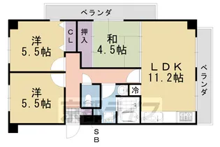 京都府京都市南区久世上久世町【マンション】の間取り