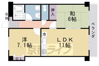 メゾン桂川【605号室】の間取り