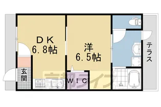 京都府京都市右京区西院春栄町【テラスハウス】の間取り