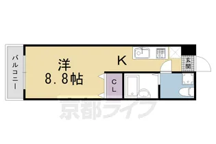 ラ・ヴィル・フルール【1階】の間取り