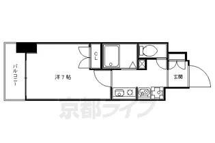 京都府京都市上京区伊勢屋町【マンション】の間取り