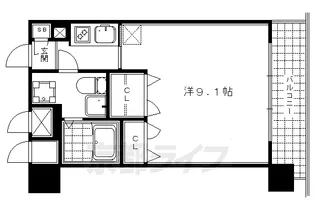 京都府京都市下京区東洞院通綾小路下ル扇酒屋町【マンション】の間取り