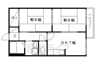 ドミール岩倉【101号室】の間取り