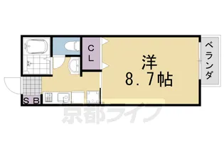 サンライト上桂【1階】の間取り