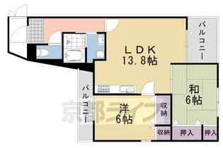 コンフィアンサ桂【5階】の間取り