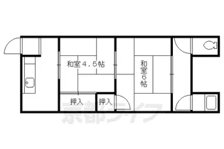 コーポ未麗嵐山【204号室】の間取り