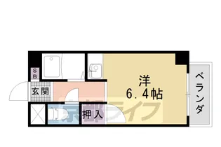 VIP羅城門【405号室】の間取り