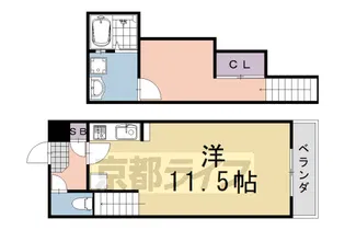 パラディース竹宇【106号室】の間取り