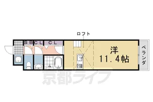 パラディース竹宇【306号室】の間取り