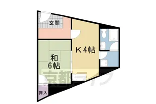 五条グリーンハイツ【201号室】の間取り