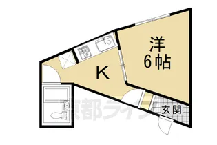 五条グリーンハイツ【301号室】の間取り