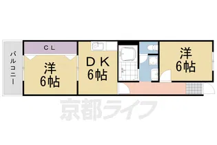ラポール桂【2階】の間取り
