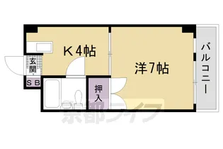 京都府京都市右京区西京極郡町【マンション】の間取り