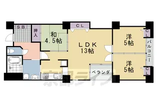 ツインクルコート桂EAST【203号室】の間取り