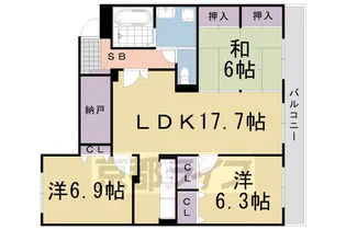 サンパープルたけじ【1階】の間取り