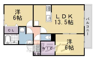 セジュールハピネス【B-202号室】の間取り