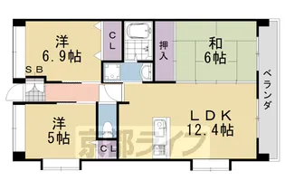 トルナーレ桂川【6階】の間取り
