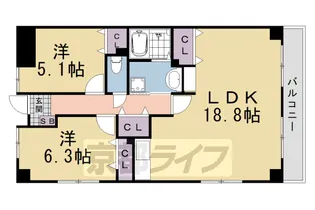 サンハイム井上【5階】の間取り