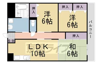 アンヴェリテ桂【202号室】の間取り