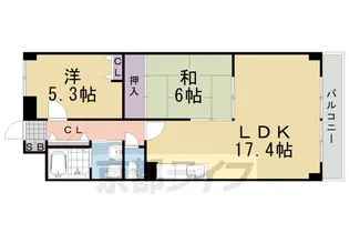 上桂エクセルハイツ【5階】の間取り
