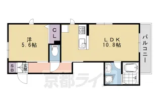 フェリシード花水木Ⅱ【102号室】の間取り