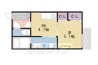 メリア桂東【302号室】の間取り