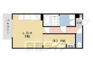 京都府京都市西京区松尾木ノ曽町【アパート】の間取り
