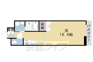 グランディア上桂【210号室】の間取り