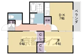 クラールハイムB棟【1階】の間取り