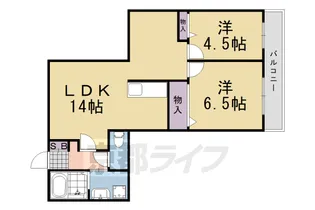 緑樹Ⅱ【201号室】の間取り