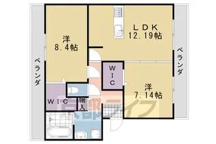 京都府京都市西京区上桂今井町【アパート】の間取り