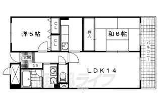 グレースコンフォート御陵【303号室】の間取り