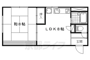 京都府京都市山科区北花山市田町【マンション】の間取り