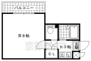 京都府京都市山科区竹鼻扇町【マンション】の間取り