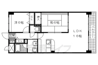 モイセス桜木【502号室】の間取り