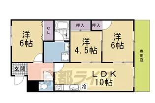 キャッスル蜂の壷【1階】の間取り