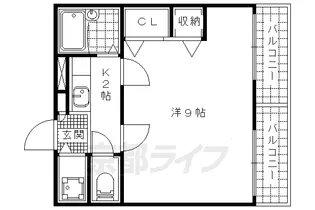 京都府京都市山科区大塚野溝町【マンション】の間取り