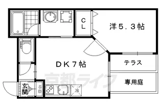 グラン・ジュテ烏田【103号室】の間取り