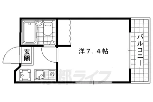 クローバー椥辻【117号室】の間取り