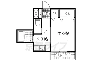 京都府京都市山科区音羽前田町【マンション】の間取り