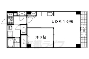 京都府京都市山科区椥辻中在家町【マンション】の間取り