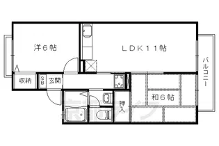 ターンドール西野Ⅱ【101号室】の間取り