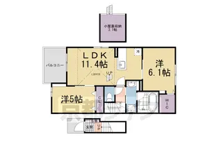 スリーズⅠ【201号室】の間取り