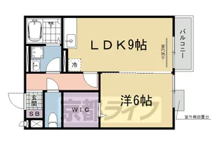 セジュール南堅田【208号室】の間取り