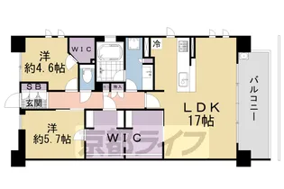 シエリア京都山科【7階】の間取り