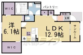 ミ・リブロ堅田【1階】の間取り
