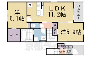 ミ・リブロ堅田【2階】の間取り