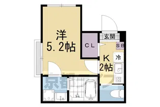 クリビア【1階】の間取り