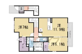 PressoKATATA【207号室】の間取り